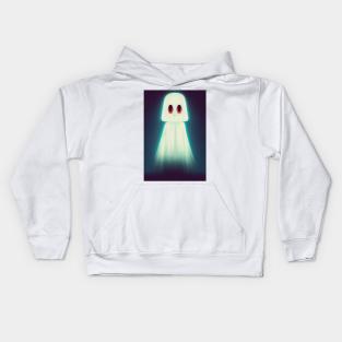 Cute ghost with big eyes Kids Hoodie